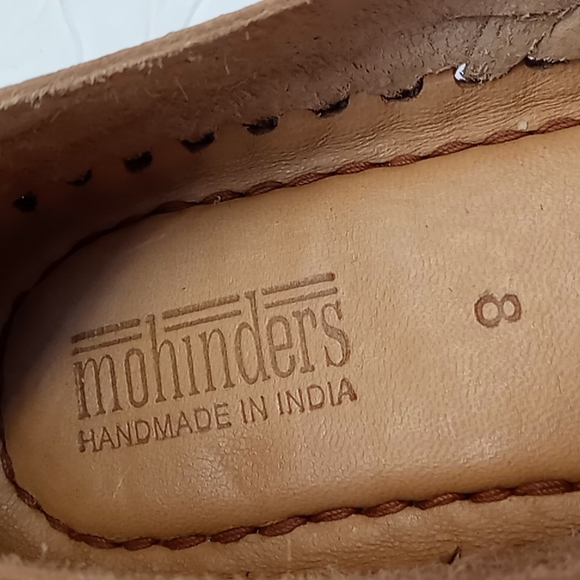 New Mohinders Handmade Leather flats sz 8 made in India brand new - Picture 9 of 9